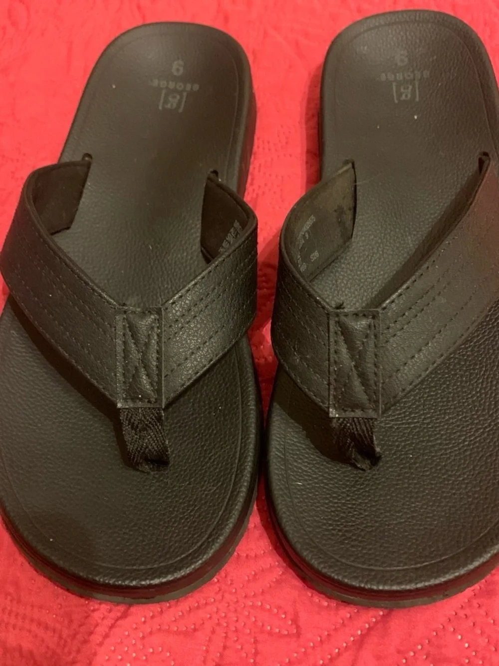 Men's Black Flip Flop Sandals - Comfortable Casual Beach Slides